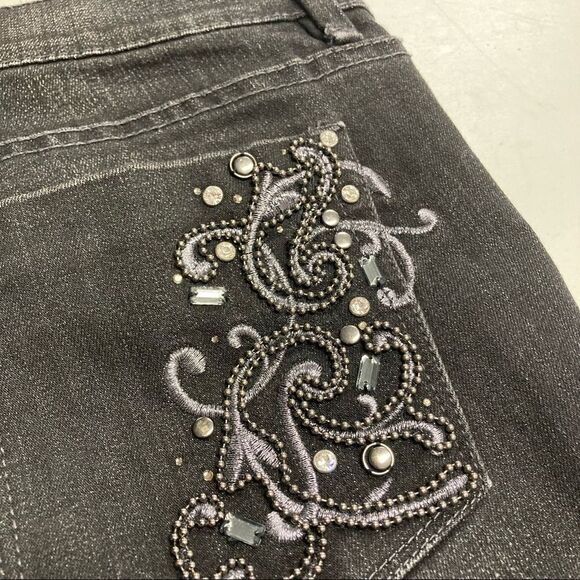 WHITE HOUSE BLACK MARKET,NOIR,Women’s Jeans, Black, Size 6R, Inseam 32” Boot Leg - Picture 7 of 12